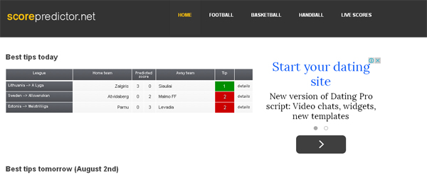 ScorePredictor Soccer Predictions